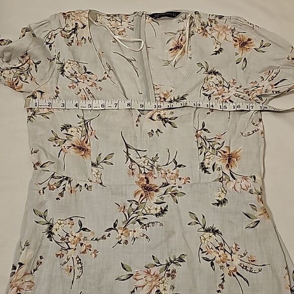Zara Blue Flower Dress Maxi - medium - Picture 3 of 8